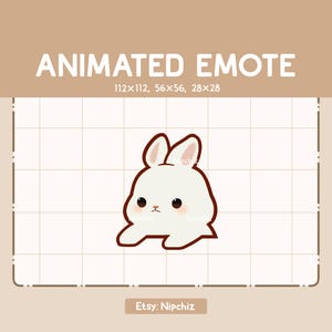 Animated Emote Adorable Cute Rabbit Slapping The Table/ Emote for Streamer / Ready to Use