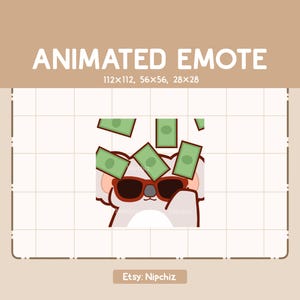 Animated Emote Cute Fancy Koala With The Cool Glasses / Cartoon Cute Emote / Chibi Emote for Streamer / Kawaii Cartoon Emote