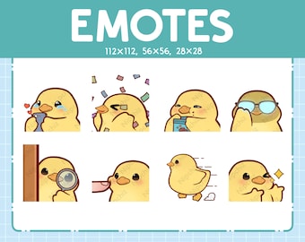 Chick Emotes for Streamer (8) - Kawaii Cute Chick - Emoji Pack for Streaming