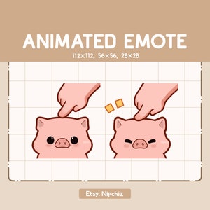 Gesto animado - Cerdo lindo siendo presionado en la cabeza - Gesto animal Kawaii - Gesto Streamer
