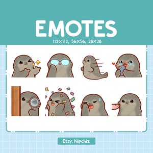 Cute Seals Emotes | 8 Emotes for Streamer | Cute Baby Seals Emote Pack | Funny Emotes