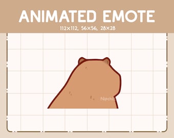 Animated Adorable Capybara Walking Away Emote/ Emote for Streaming / Ready to Use