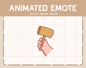 Animated Emote - Someone Throwing a Hammer - Cute Emote for Streaming - Ready to Use