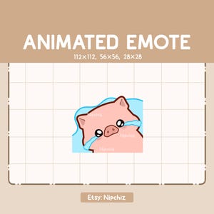 Animated Emote Sad Pig is Crying a Lot of Tears with Teary Eyes / Kawaii Cute Emote / Ready to Use / Emote for Streaming