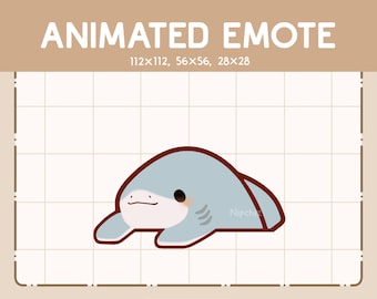 Può includere: Emoticon animato di un delfino di cartone animato blu chiaro con pancia bianca e occhi neri. Il delfino è sdraiato sulla pancia con le pinne distese.