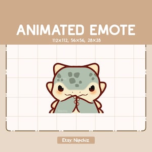 Emote animé ankylosaure dinosaure qui a un plan avec un visage intrigant / Prêt à l'emploi / Emote drôle kawaii / Emote mignon dessin animé