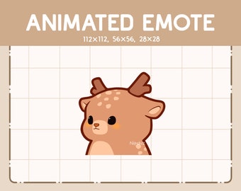 Animated Emote - Chibi Deer Walking Forward/ Emote for Streaming / Cartoon Animal Emote