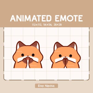 Animated Emote Fox is Clapping His Hand / Adorable Chibi Emote / Cartoon Emote for Streaming