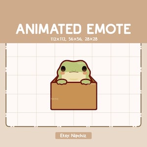 Geanimeerde emote Cute Emerge Frog van karton / Leuke tekenfilm-emote / Klaar voor gebruik / Chibi-emote voor streaming