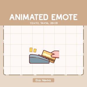 Animated Emote Cartoon Hand and Card - Emote for Streaming - Cute Emote