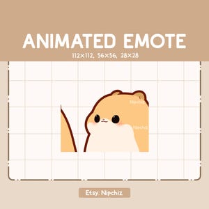 Gesto animado Chibi Hámster Dorado corriendo hacia adelante / Gesto de dibujos animados Kawaii / Gesto Chibi para Streamer / Listo para usar