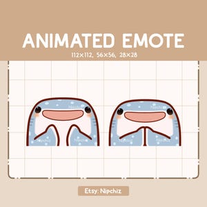 Animated Emote Chibi Whale Shark is Clapping His Hand - Cartoon Funny Emote - Kawaii Emote
