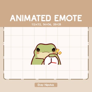 Animated Emote Angry Cute Frog Time Is Up / Emote for Streaming/ Ready to Use
