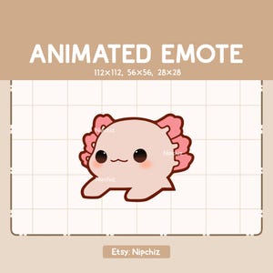 Animated Emote Axolotl Slapping a Table - Adorable Emote - Funny Emote for Streaming - Kawaii Emote