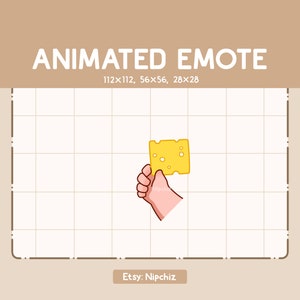 Animiertes Emote Jemand wirft einen Käse - Chibi Emote zum Streamen