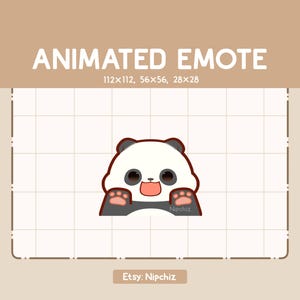 Animated Emote Cute Panda is Licking Joyfully / Ready to Use / Cute Funny Emote