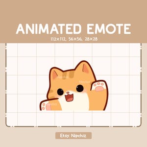 Animated Emote Cute Cheerful Orange Tabby Cat Dancing / Kawaii Emote / Adorable Emote for Streaming / Ready to Use