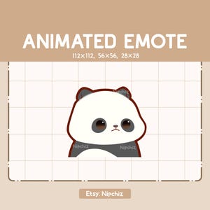 Gesto animado Panda lindo - Gesto de sacudir la cabeza - Gesto de dibujos animados lindo - Listo para usar - Gesto Chibi para transmisión