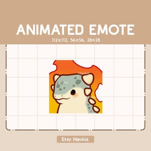Animated Emote Chibi Relaxed and Calm Dino Ankylosaurus / Cartoon Kawaii Emote / Ready to Use / Funny Cute Emote