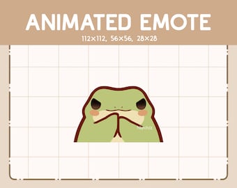 Animated Frog Has a Plan with Scheming Face Emote / Ready to Use / Cute Emote for Streamer