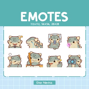 Ankylosaurus Dinosaurier Emotes / Cute Emoji Pack / 8 Ankylosaurus Emotes für Streamer / Bundle Emotes