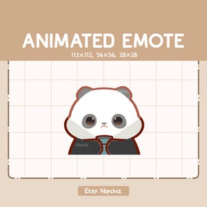Gesto animado con cara de linterna de panda lindo - Gesto de dibujos animados divertido - Listo para usar - Gesto Chibi para transmisores