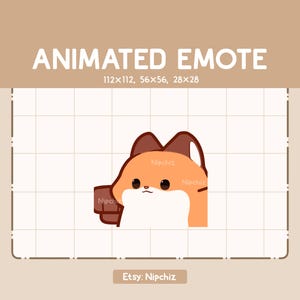 Animated Emote Joyful Fox Punching Emote / Adorable Cartoon Emote / Ready to Use / Cute Emote