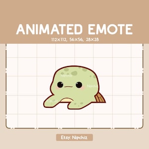Animated Emote Adorable Cute Turtle Slapping The Table - Funny Emote - Ready to Use