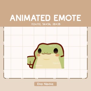Animated Joyful Frog Punching Emote - Punching Emote - Ready to Use - Chibi Emote for Streamer