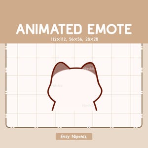Animated Adorable Siamese Cat Walking Away Emote - Adorable Cartoon Emote - Chibi Kawaii Emote - Ready to Use
