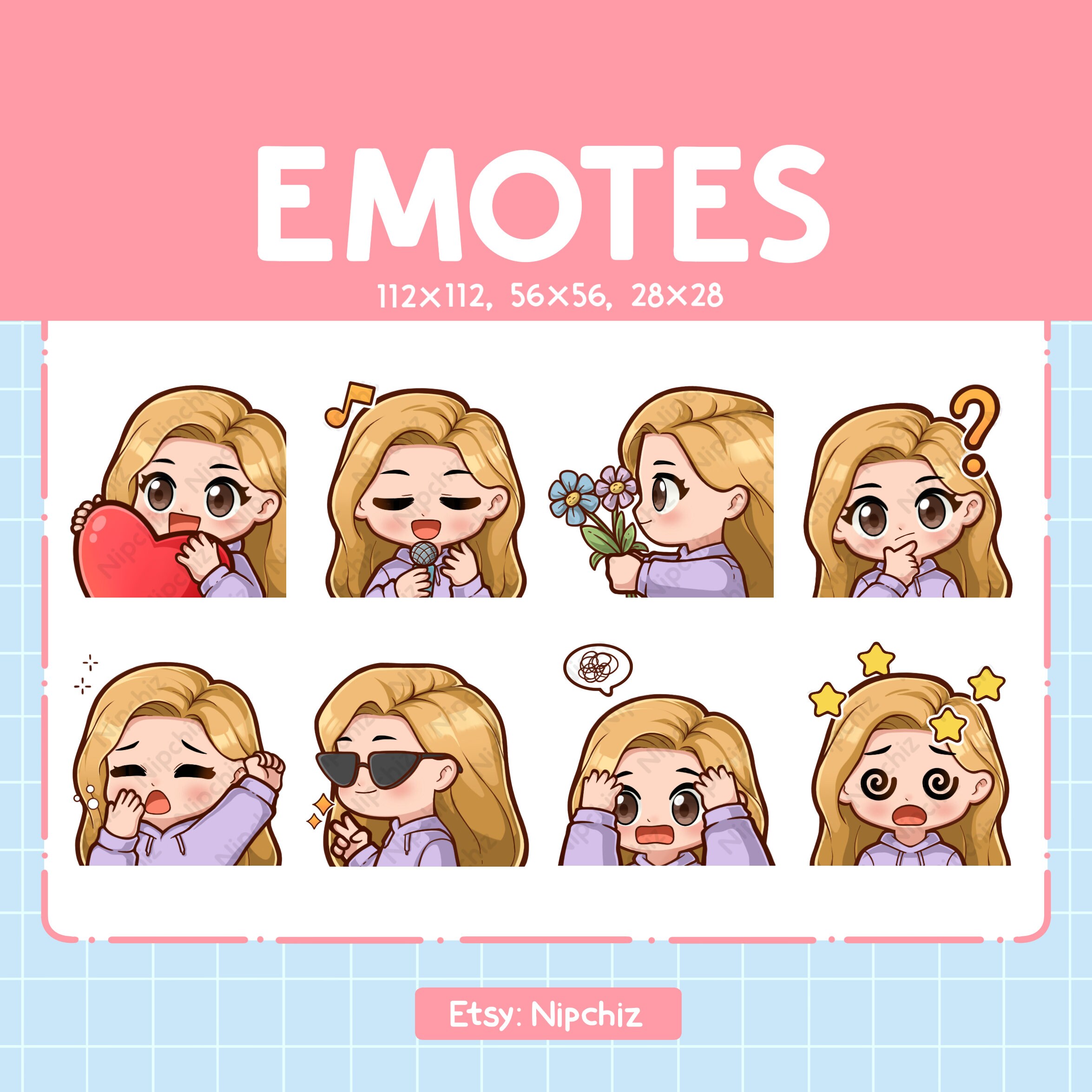 Blonde anime sticker - Etsy België, image size:2350x2350