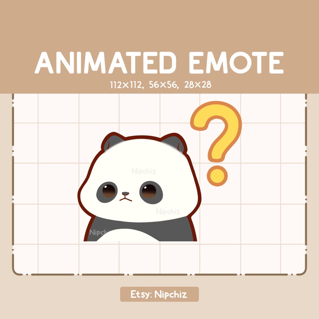 Animated Emote Confused Panda is Trying to Figure Something Out ...