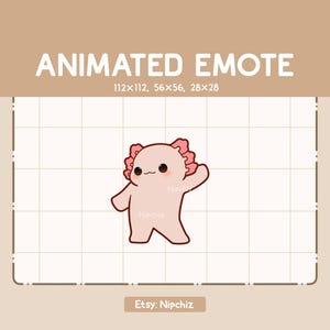 Animated Emote Joyful Axolotl Dancing - Adorable Emote - Funny Emote for Streaming - Kawaii Emote
