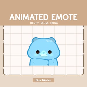 Gesto animado Oso Chibi sintiendo frío - Gesto para streaming - Gesto de dibujos animados