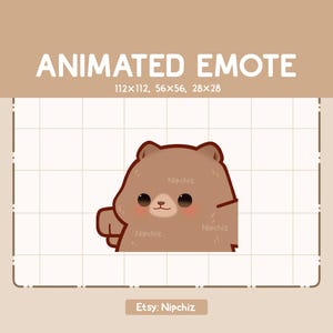 Animated Joyful Grizzly Bear Punching Emote - Cartoon Emote - Funny Emote for Streaming - Ready to Use