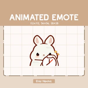 Animiertes Emote Wütender Hase Die Zeit ist um - Cartoon Emote - Lustiges Emote zum Streamen - Bereit zur Verwendung
