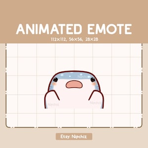 Animated Emote Cute Whale Shark is Suddenly Appear and Surprising - Adorable Cartoon Emote
