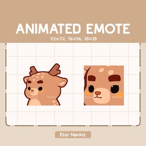 Geanimeerde emote chibi-hert die zijn dikke fantastische wenkbrauwen opheft / kawaii-tekenfilmemote / klaar voor gebruik