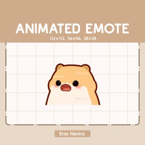 Animated Emote Chibi Golden Hamster is talking / Adorable Cartoon Emote / Ready to Use / Cute Emote