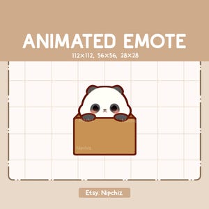 Gesto animado Kawaii de Panda Emergente de cartón: Gesto gracioso lindo / Gesto kawaii adorable / Listo para usar