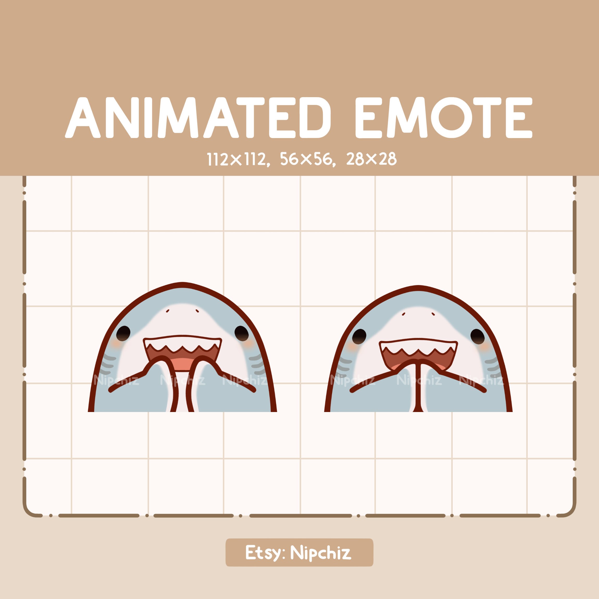Animated Emote Shark is Clapping His Hand / Emote for Streamer/ Ready to Use