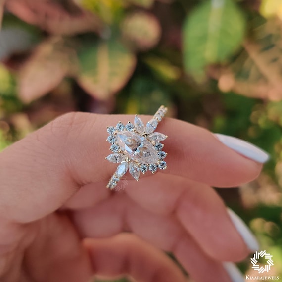 Fake Diamond Ring Moissanite Diamond Engagement Rings Ethical