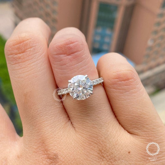 1.10 Ct Round Halo Diamond Engagement Ring SI1 E-F – Ashton Taylor Diamonds