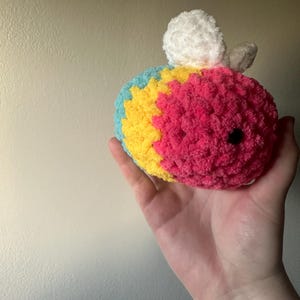 Pan Baby Pride Bee | Pansexual | Pride Plush | Crochet Plushie | Bee