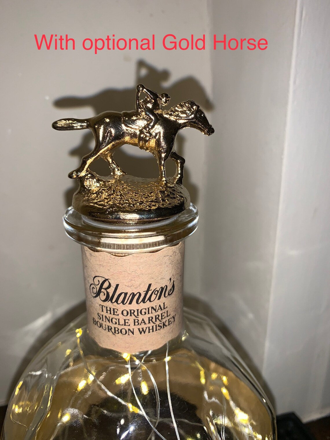 RARE Blanton s Bourbon Bottle With Fairy Lights Regular Etsy