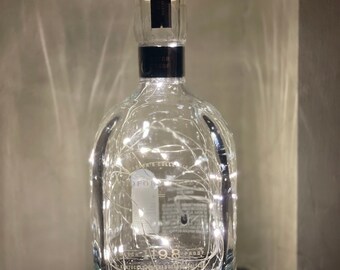Upcycled Woodford Reserve Bottle Light: Battery-Operated Bourbon Decor