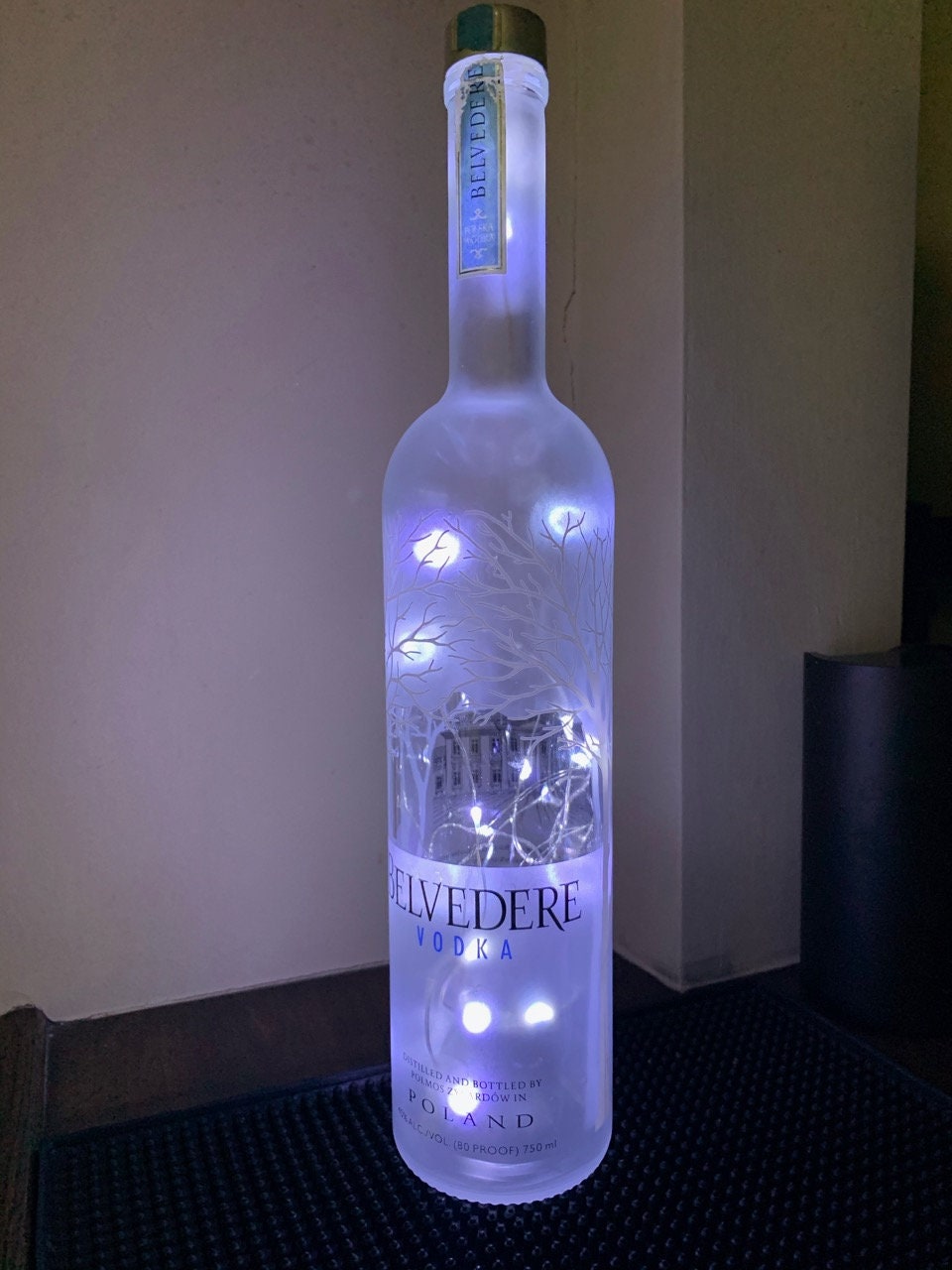 Grey Goose Vodka Bottle and Other Premium Brands With Lights 