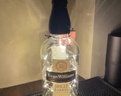 Evan Williams Single Barrel Bourbon Bottle With Lights (Upcycled)