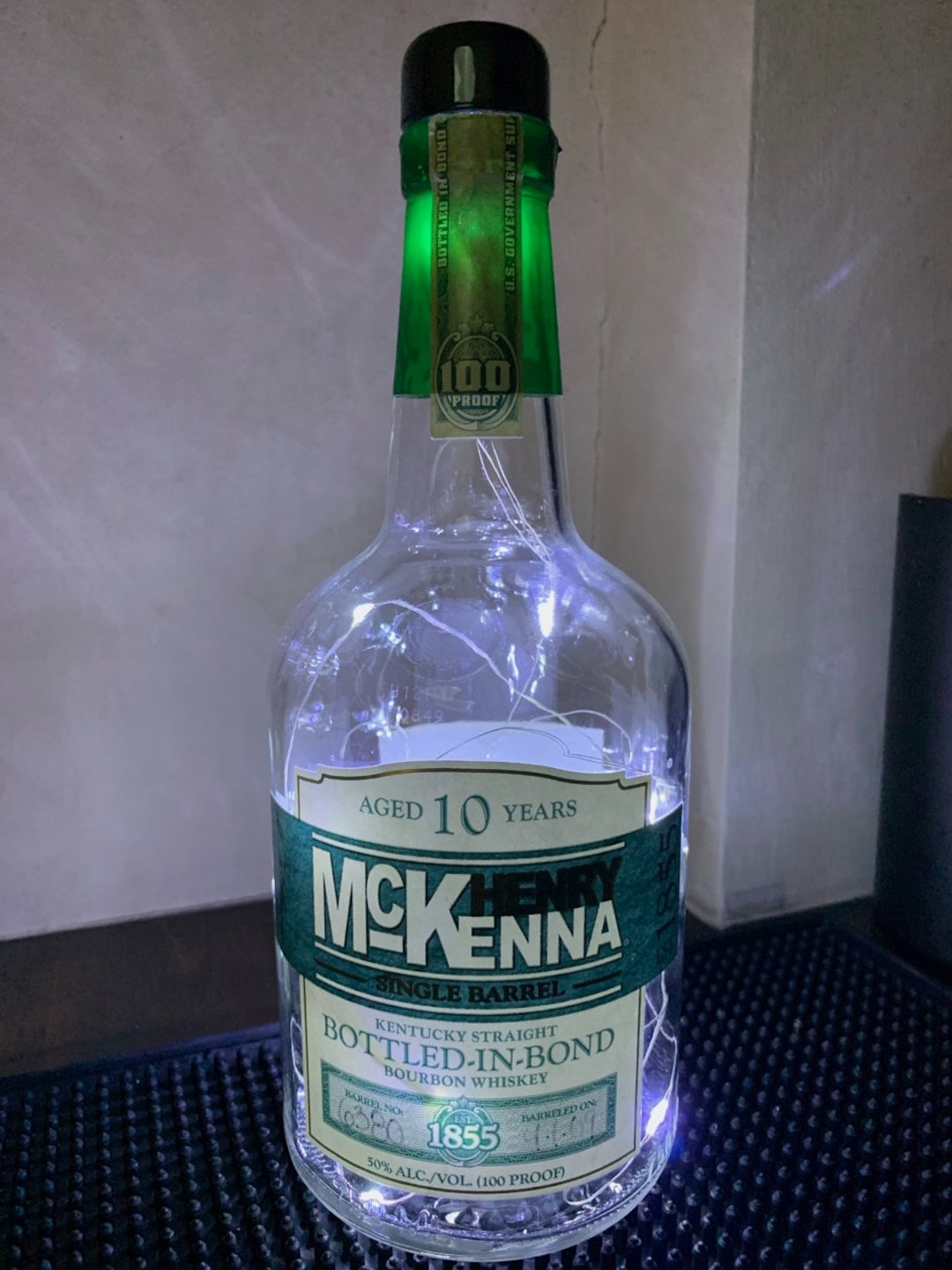 Henry Mckenna 10 Year Bottledinbond Bourbon Bottle With Battery