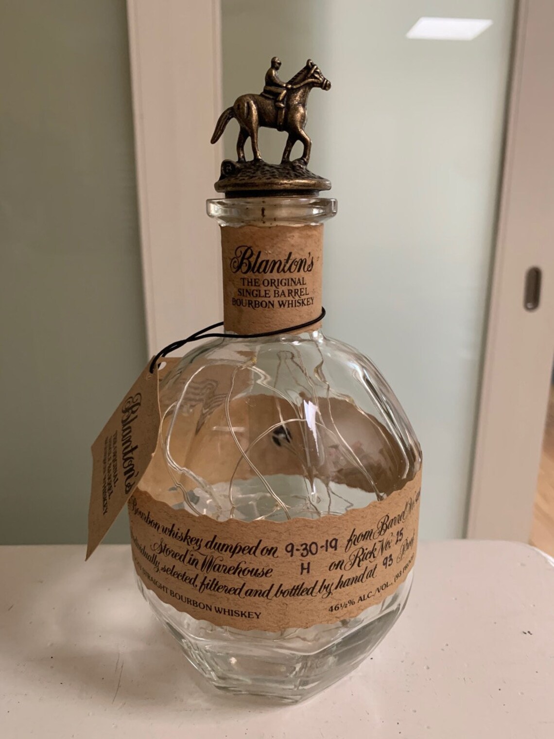 RARE Blanton s Bourbon Bottle With Fairy Lights Etsy